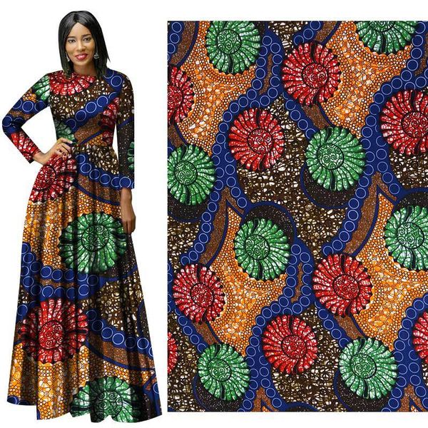 Tela africana con estampado de batik, tela de algodón para vestido, patrón geométrico, tela de impresión en cera, venta directa de fábrica