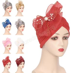 Africain Headtie Big Flower Turbante Turbante For Women Muslim Hijab Headscarf CHEMO CAPS COLON MUDE MUJER MUJER