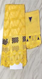 Tela de encaje africana 2020 telas de encaje nigerianas de alta calidad para vestido 5yards2yards african bazin riche getzner Fabric9217554