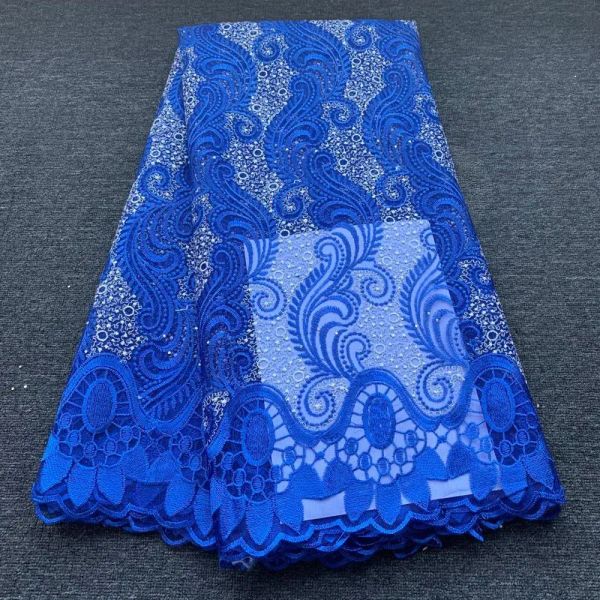 Tissu de dentelle africain 2024 Lace de haute qualité Broderie de la vente à chaud en tulle français tissu en dentelle nigériane pour robe de mariée