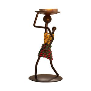 Bougeoir rétro en fer pour femmes africaines, chandelier Tribal pour femmes, charmant décor de Table de dîner, ornements pour la maison et le Bar