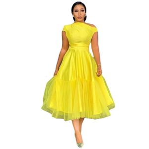 Afrikaanse lange jurk dames slash hals hoge taille jurk gewaden su 953225