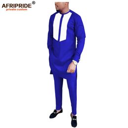 Men africanos Conjunto de ropa tradicional atuendo Dashiki Ankara Manga larga Traje de pistas tribales Afripride A1916049 240403