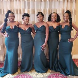 African Mermaid Hunter Bruidsmeisje Sweetheart Ploes Maid of Honor Dress Formal Prom avondjurken Bruiloft Guestjurken Es