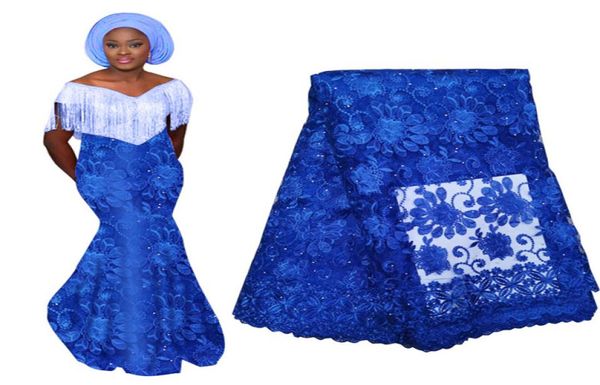 Tissu africain nigérian en dentelle pour mariage, tissu à lacets de mariée bleu violet, tissu en dentelle suisse française, entier BF00338048520, 2020