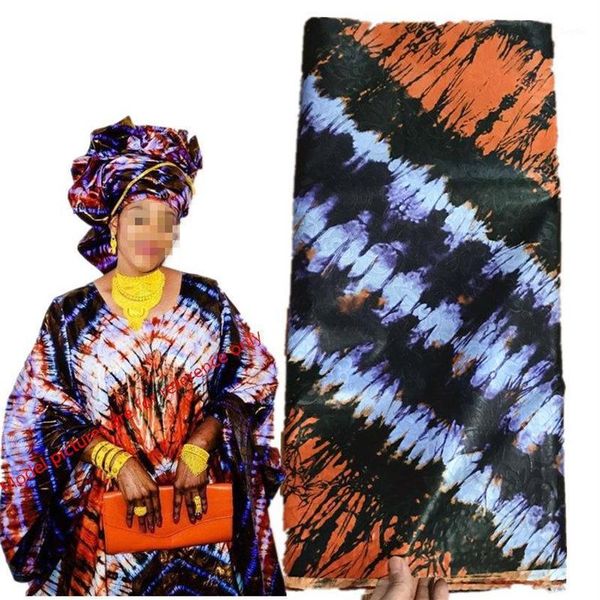 Africain populaire Bazin Riche brocart dentelle afrique fête vêtement tissu nouveau 5 mètres brocart tissu africain bazin 301279T