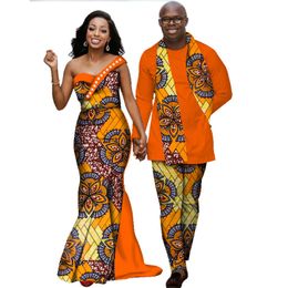 Afrikaanse print damesjurk met Parel trouwjurk