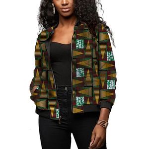 Veste pilote imprimée africaine pour femmes, manteaux bombardiers courts, vêtements Ankara pour dames, 240112