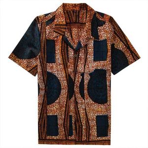 Afrikaans shirt mannelijke blouse mannen Hawaiiaanse shirt casual button-down korte mouw mannen jurk met zakken grote maat shirts heren shirts 210527