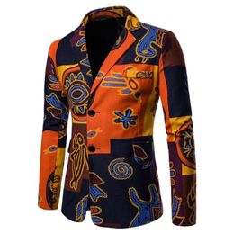 Coton et manteau en lin de style africain avec design à la mode masculine veste à la mode masculine Blazers 2774
