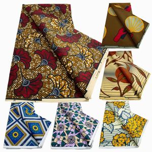 African Wax Fabric Ankara Wax Fabric Prints Tissu Patchwork Block Batik Polyester voor jurken DIY Doek naaimaterialen 240511