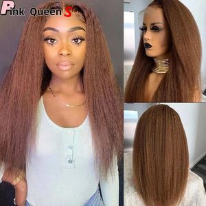 Perruque africaine Eur US Matte à haute température Silk chimique Fibre en dentelle dentelle de cheveux avant Cosplay Party Holiday Perruques Lace Wig High Qualia Coréen à haute température Wig Fibre