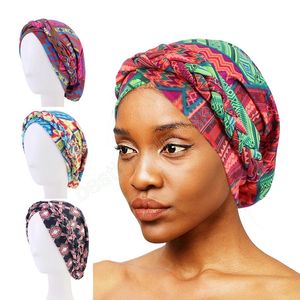 Afrikaanse vrouwen haarverzorging hoofd wrap moslim patroon hijab hoed mode braid wrap stretch tulband kleurrijke hoofddoek caps cover