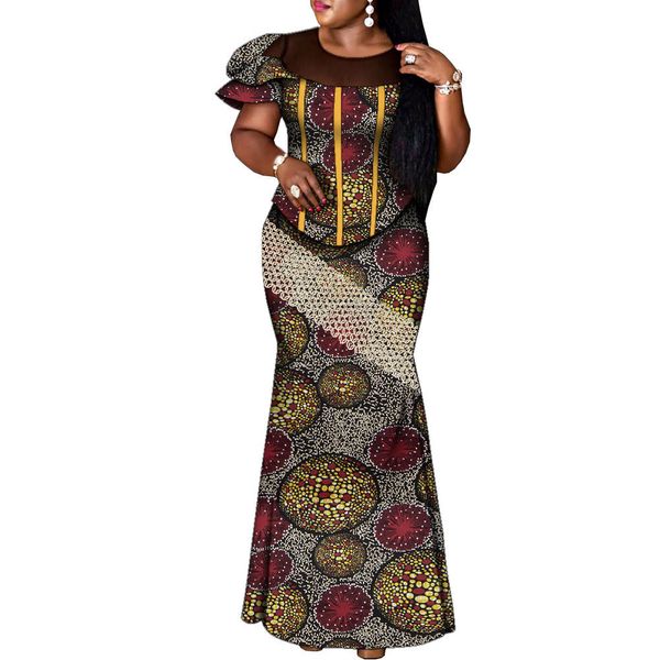 Tenue traditionnelle pour femmes africaines, ensemble 2 pièces, hauts Dashiki et jupe longue, robes de mariée africaines, vêtements WY10367