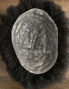 Afrique American Afro Toupes-Toupes Indian Virgin Remy Morceaux de cheveux humains 4mm / 6mm / 8mm / Pleine mince peau d'unité PU pour Black Hommes Express Livraison