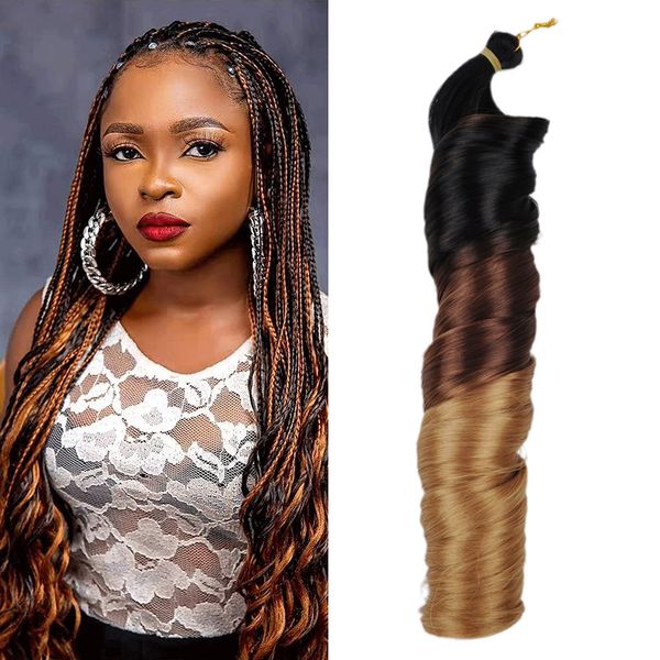 Accesorios afro Extensiones de cabello rizado en espiral sintético sedoso Postizo para trenzas Meches Cabello trenzado