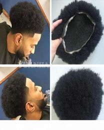 Afro Curl Toupee pour les joueurs de basket-ball et les fans de basket-ball Full Lace Men039s perruque pièces de cheveux brésiliens vierges cheveux humains 2882302