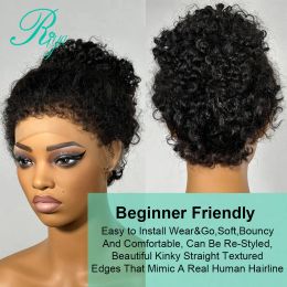 Afro Curly Baby Hair Wig 250% Pinky 4c Edge Wigs HD Lace Frontal Wigs Pneou