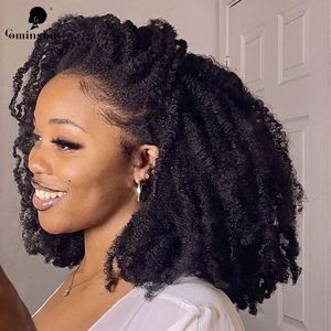 Afro bouclés tressage cheveux en vrac serrure mongole Dreadlock Remy humain Crochet pour les femmes noires 240229