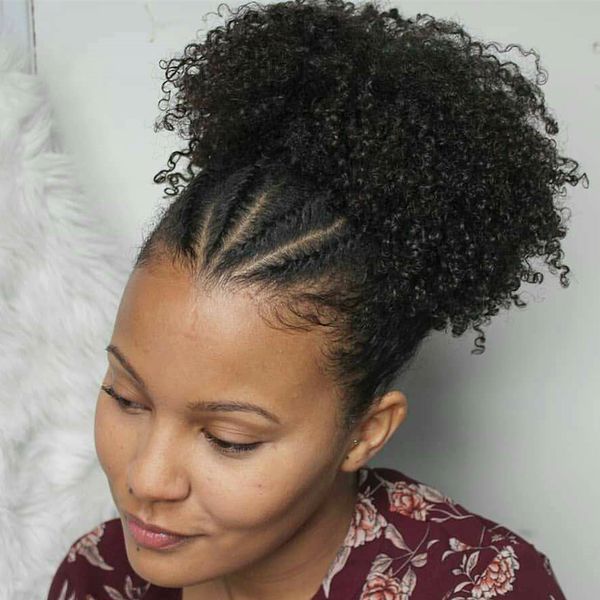 Afro Curly Drawstring Ponytail Hair Extension Clip in Puff Extension Natural Human Hair Ponytails Hairpiece Jerry Pony tail pour les femmes 120g