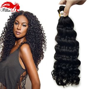 Afro Deep Curly Brek Hair pour tresser 3pcs / lot 150g cheveux humains vierges Afro Extensions en vrac de cheveux bouclés profonds sans trame