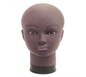 Tête de Mannequin Afro femme pour la fabrication de perruque, modèle de Mannequin, pratique de coiffure, support de chapeau 54cm5975172