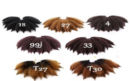 Afro kinky vlechten Gehaakt haar krullend 5 Kleuren Senegalese Synthetische Vlechten Haarverlenging Voor Vrouwen 8 inch 14 roots8506383