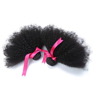 Afro Kinky Curly 3 Bundles Péruvien 100% Cheveux Humains Double Trames 10-22 pouces Couleur Naturelle Vierge Cheveux Produits