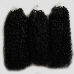 Afro Kinky Curly Hair micro loop human hair extensions 300g 1g/s 300s Natural Micro Link Hair Extensions Human