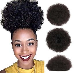 Afro kinky krullend haar paardenstaart Afro