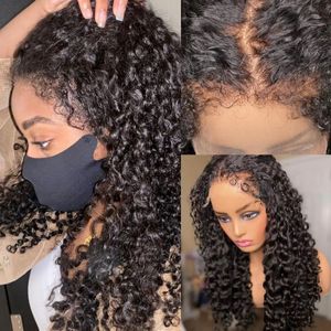 Afro Ferces coquelures Coiffes de bébé bouclé 360 Perruque à cheveux humains en dentelle Full Lace 360 Perruque frontale en dentelle HD Full Natural Full