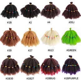 Afro kinky marley vlechten lente twist haken haar bulk extensions faux locs natuurlijke zwarte ombre vlechten bundel voor vrouwen