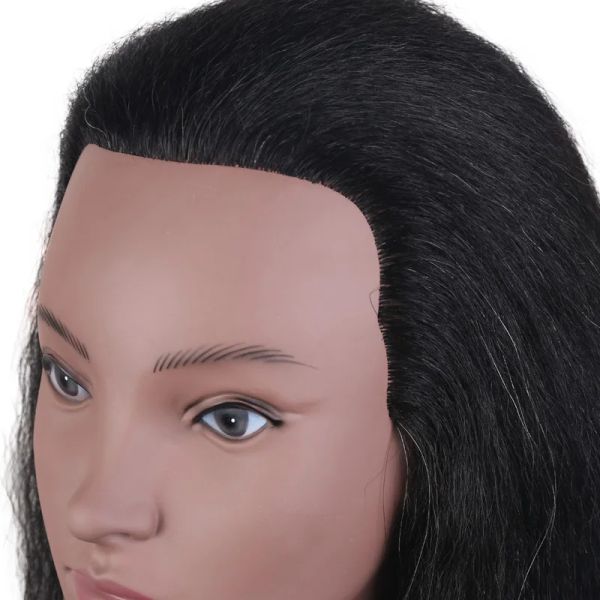 Afro Mannequin Head to Practice Traiding Training Head for Hair-Wiredrs Manican Head and Stand Yak Hair Mannequin Dolls Head