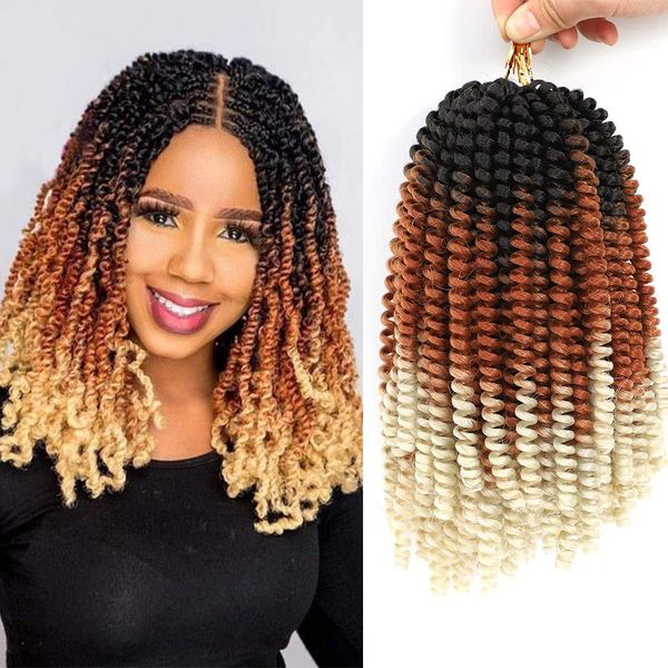 Afro Synthétique Printemps Twist Cheveux Couleur Gris Kinky Locs Long Printemps Twist Crochet Tresse Extension De Cheveux