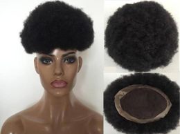 afro toupetje top selling zwart haar mongools maagdelijk menselijk haar kort haar afro kinky krul toupet voor zwarte mannen vervanging 5226304