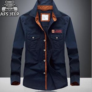 AFS Jeep chemise à manches longues homme hiver grande taille hommes chemise en coton couleur unie Plus manteau en cachemire chemise plus si314h