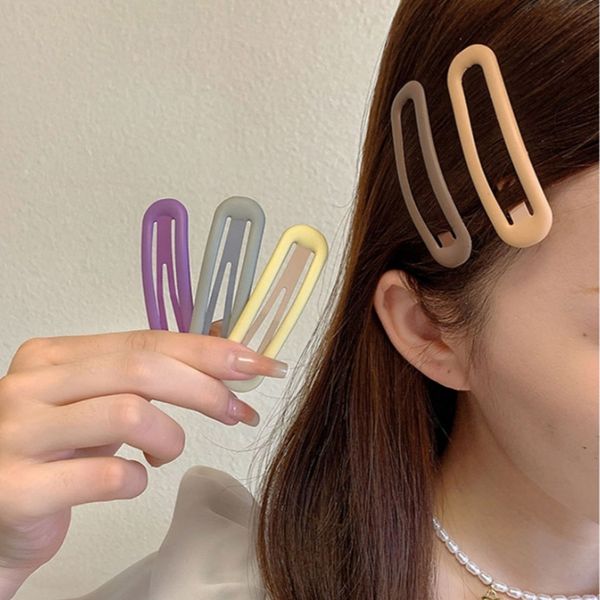 AFSHOR Nuevo 6 Unids / set Pinzas para el cabello BB Horquilla Color caramelo Pasadores de metal para bebés Niños Mujeres Niñas Bang Styling Accesorios para el cabello al por mayor