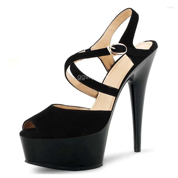Après le département Sandals Chaussures avec croix sexy 618 15 cm au-dessus du talon talon stiletto Big Yards Womens 981 10 59