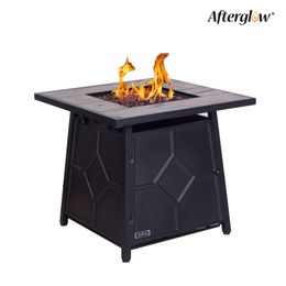 Afterglow 40000 BTU Propaangas Firepit Interne gastank Ronde Outdoor KD Fire Table