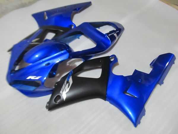 Kit de carenado de piezas de carrocería del mercado de accesorios para Yamaha YZF R1 2000 2001 juego de carenados azul negro YZFR1 00 01 RT69