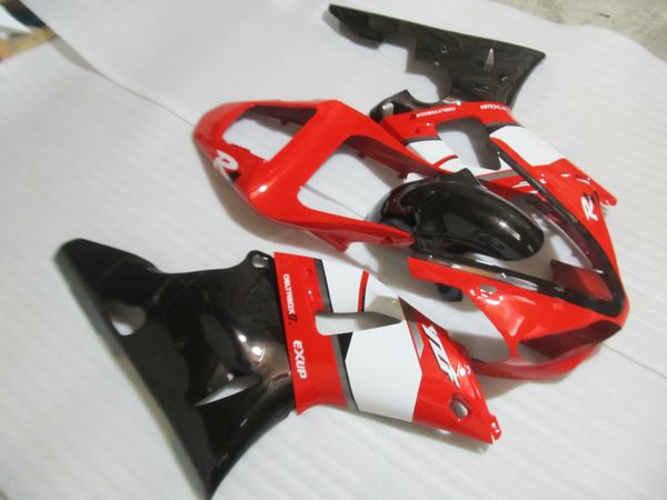 Kit de carenado de piezas de carrocería del mercado de accesorios para Yamaha YZF R1 2000 2001 juego de carenados rojo blanco negro YZFR1 00 01 RT80