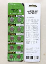 AG10 LR1130 1.5V Alkaline Coin Cell Battery Cellen 200Cards per partij