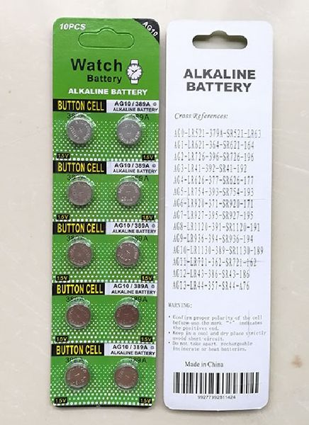 Pile bouton alcaline AG10 LR1130 1.5v 200 cartes par lot