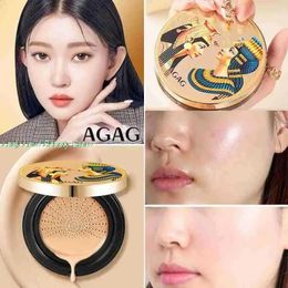 Agag Egyptische koningin Korean Makeup Foundation Moisturerende natuurlijke kleuren make -up vasthouden luchtkussen BB CC CREAM BASE DE MAQUIAGEM 240410