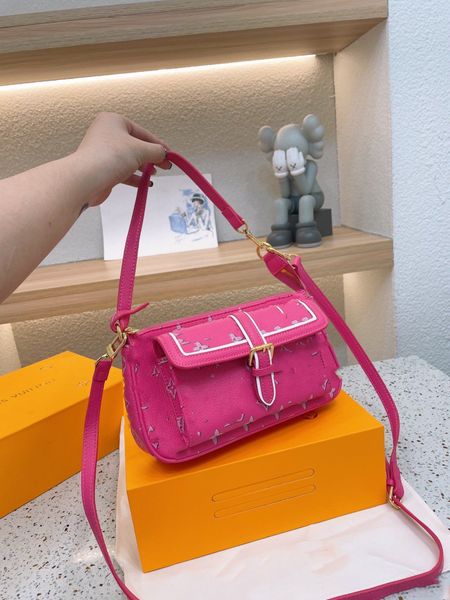 Bolso tote de diseño floral envejecido 5A bolso cruzado de un solo hombro para mujer de lujo de diseñador de alta calidad debajo del monedero del banquete de la axila