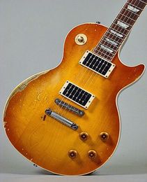 AGEDRELIC Custom Electric Guitar Sole Maple Caple Mother of Pearl Inlay Garymoore5936351