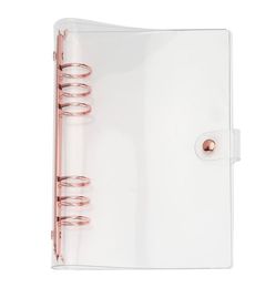 Agenda Journal Diary Planner PVC Rose Gold Clear Binders Loseleaf 6 Ring A5 A6 Couvercle de liant 30 mm 2106113489737