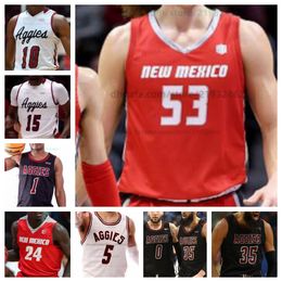 Aggies basketbalshirt NCAA gestikte jersey Elk naamnummer Heren Dames Jeugd Geborduurd Kaosi Ezeagu Christian Cook Femi Odukale Keylon Dorsey Tanahj Pettway