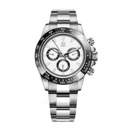 Fashion Men's Watch Automatisch mechanisch horloge multifunctionele chronograaf roestvrij staal diep waterdicht