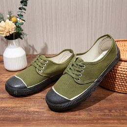 Armée agricole vert chaussures décontractées semelles en caoutchouc résistant à l'usure chantier de construction en plein air chaussures de travail agricole a9AD #